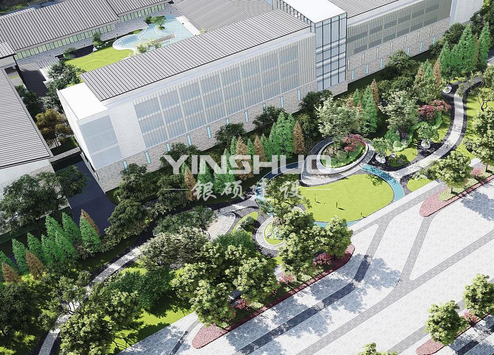  線性景觀，市政綠化帶景觀設(shè)計(jì)效果圖